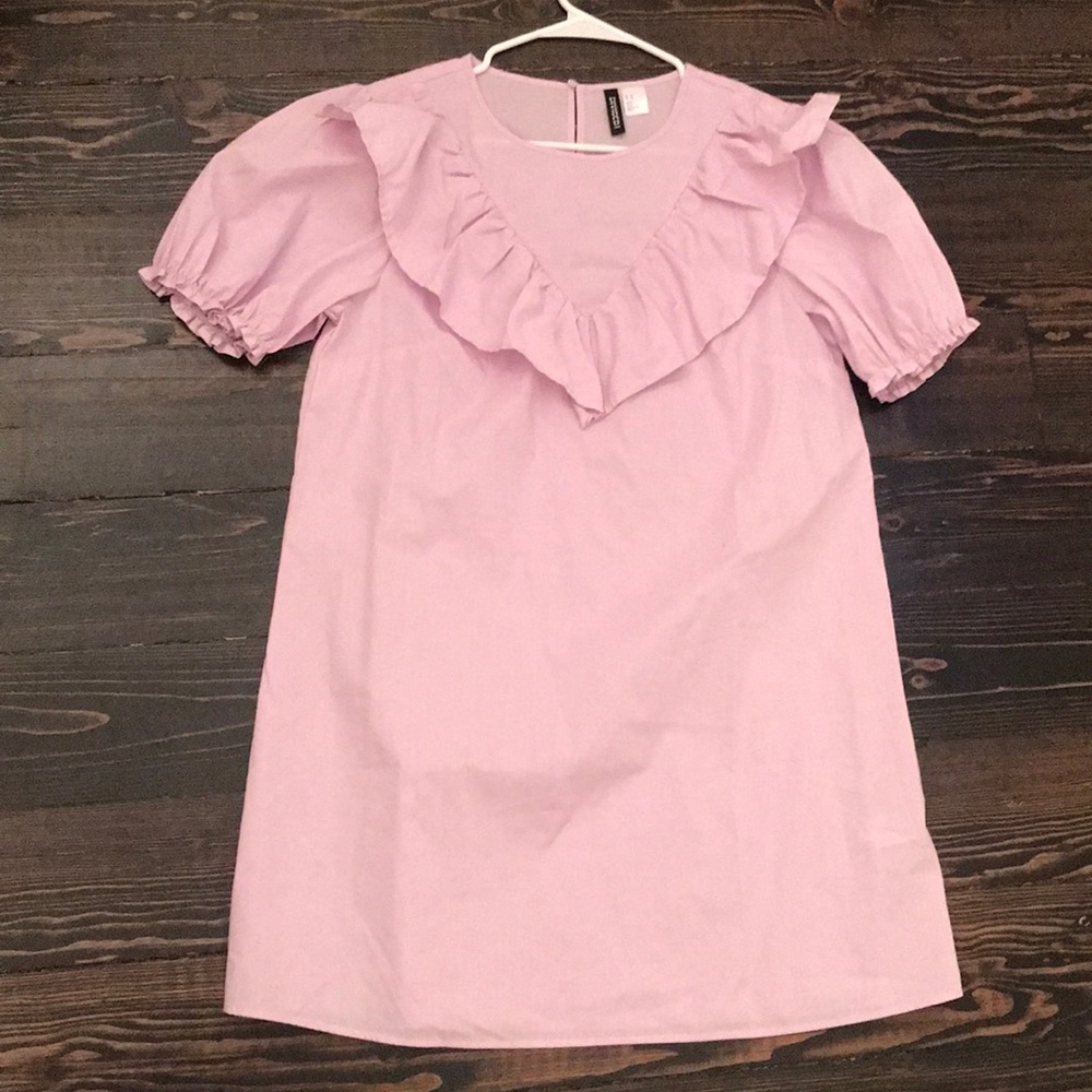 Lavender oversized ruffled shirt